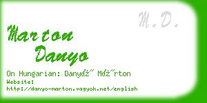 marton danyo business card